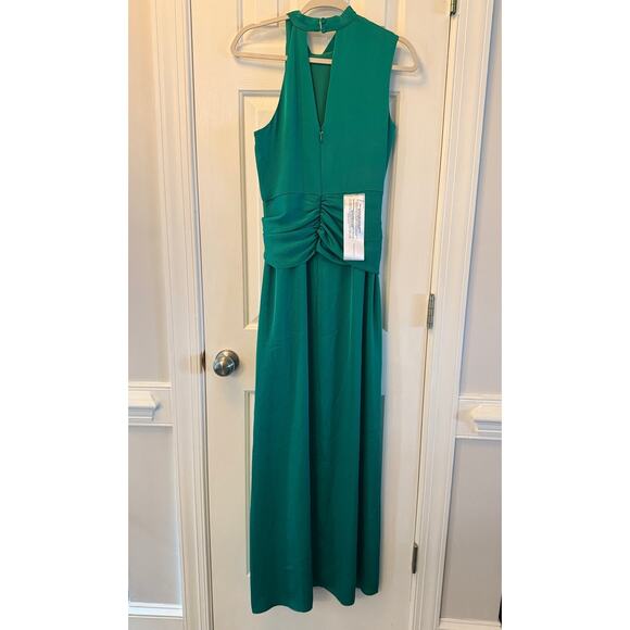 BCBGMAXAZRIA NWT ($348) | Emerald Green Sleeveless Maxi Formal Gown Dress | sz 4 - Picture 3 of 12